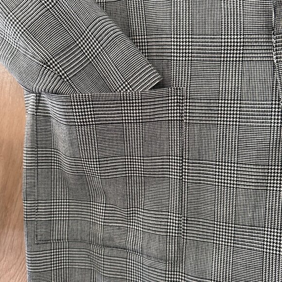 Vtg 90's Houndstooth Blazer Suit Jacket sz 42R - Black/White - Picture 4 of 11